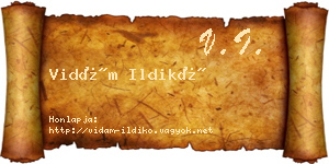 Vidám Ildikó névjegykártya
