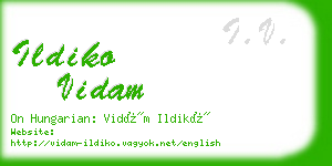 ildiko vidam business card
